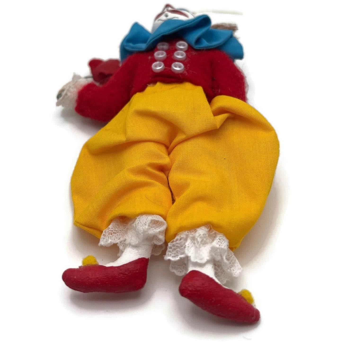 Gladys Boalt Circus Clown Rose Red Handmade Fabric Christmas Tree Ornament 1993