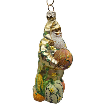 Patricia Breen Harvest Santa Gold Pumpkins Flowers Fall Christmas Ornament 2230