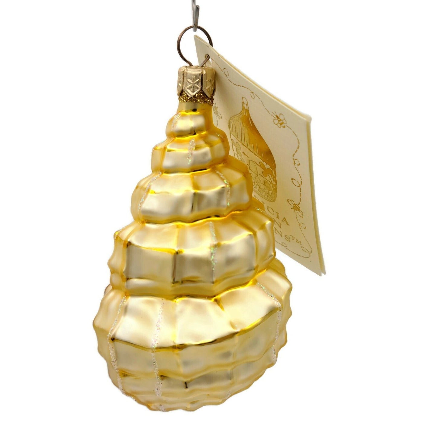 Patricia Breen Erics Shell Gold Summer Aquatic Nautical Ocean Holiday Ornament