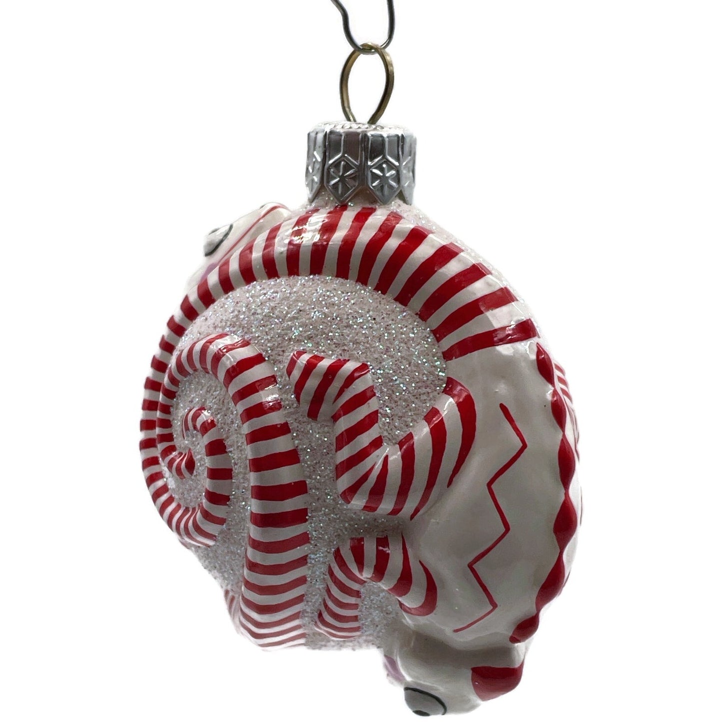 Patricia Breen Once Again for James Hearts Striped Chameleon Valentines Ornament
