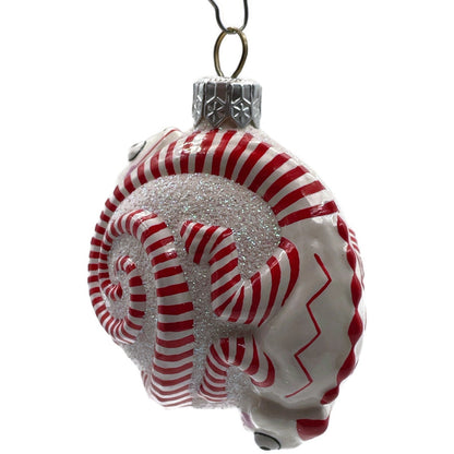 Patricia Breen Once Again for James Hearts Striped Chameleon Valentines Ornament