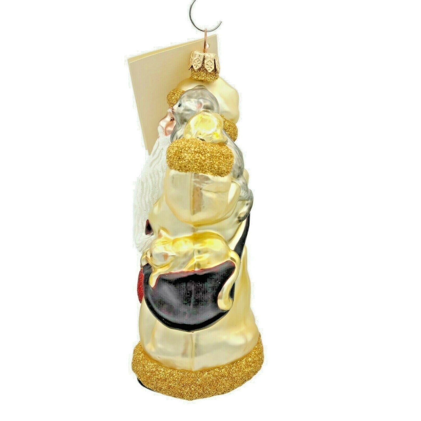 Patricia Breen Stanzis Kitten Gold Christmas Tree Ornament Hand Blown Glass CATZ