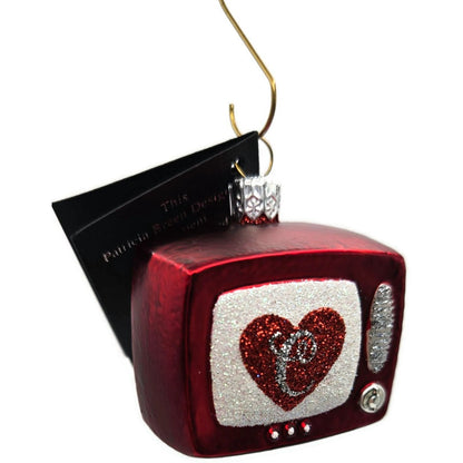 Patricia Breen Nicholas At Night Heart Red Valentines Christmas Ornament Signed