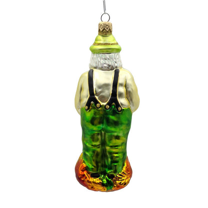 Patricia Breen Autumn Santa Claus Matte Fall Leaves Christmas Tree Ornament