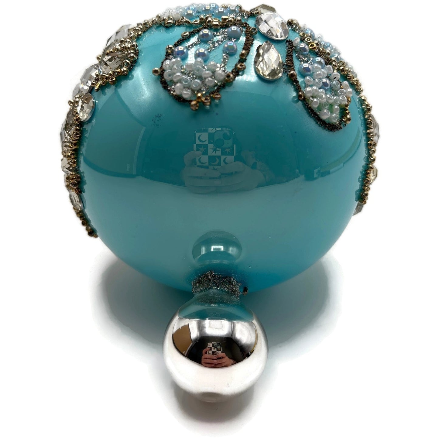Heartfully Yours Butterfly Hanging on the Summer Sky Blue Christmas Ornament