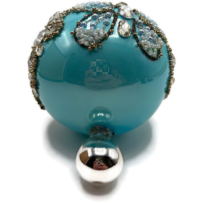 Heartfully Yours Butterfly Hanging on the Summer Sky Blue Christmas Ornament