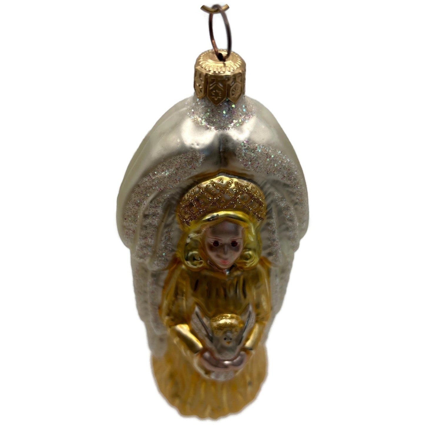 Patricia Breen Angel Of Peace Gold Blonde Glittered Wings Christmas Ornament