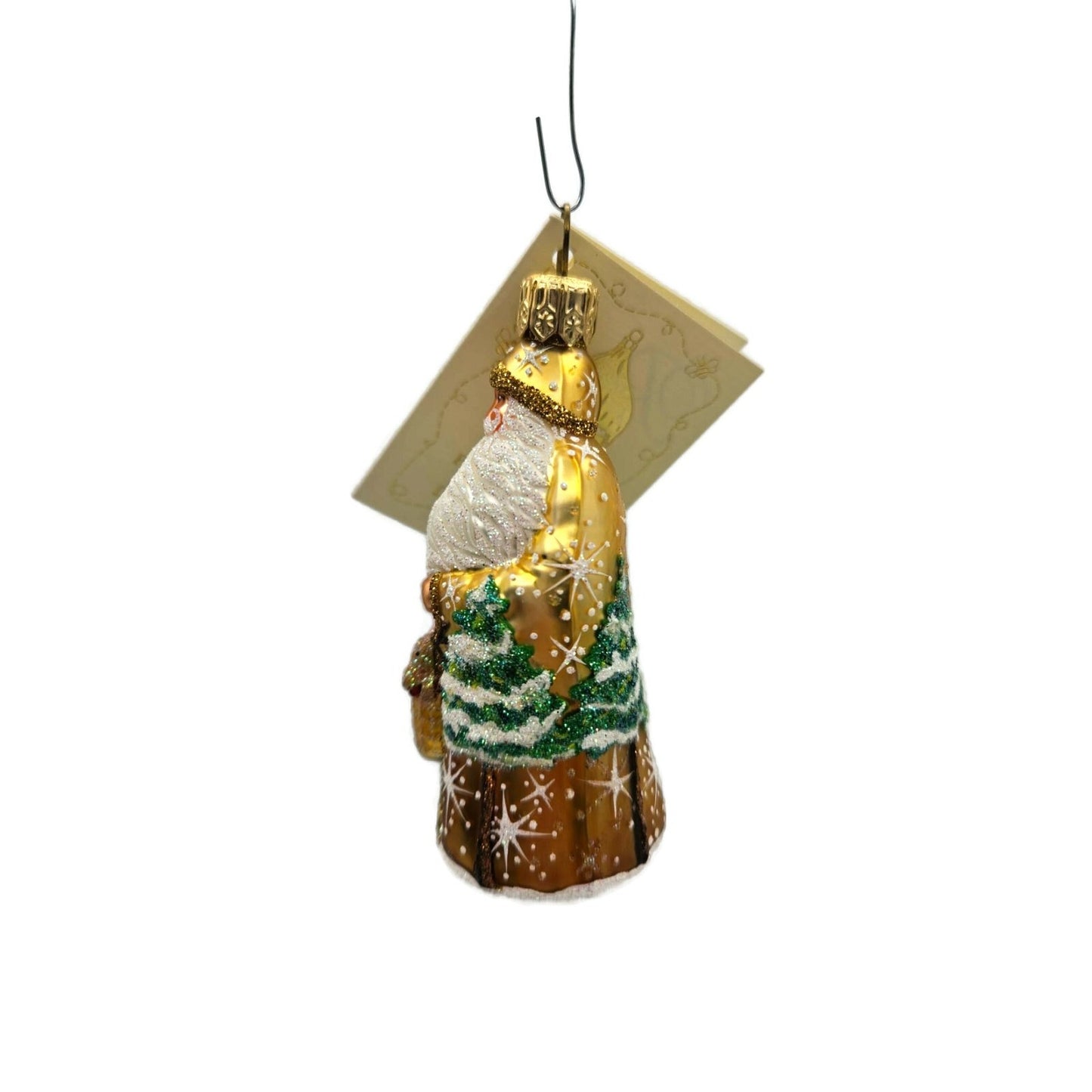 Patricia Breen Baby Blixen Gold Santa Claus Snowfklakes Christmas Tree Ornament
