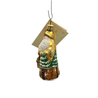 Patricia Breen Baby Blixen Gold Santa Claus Snowfklakes Christmas Tree Ornament