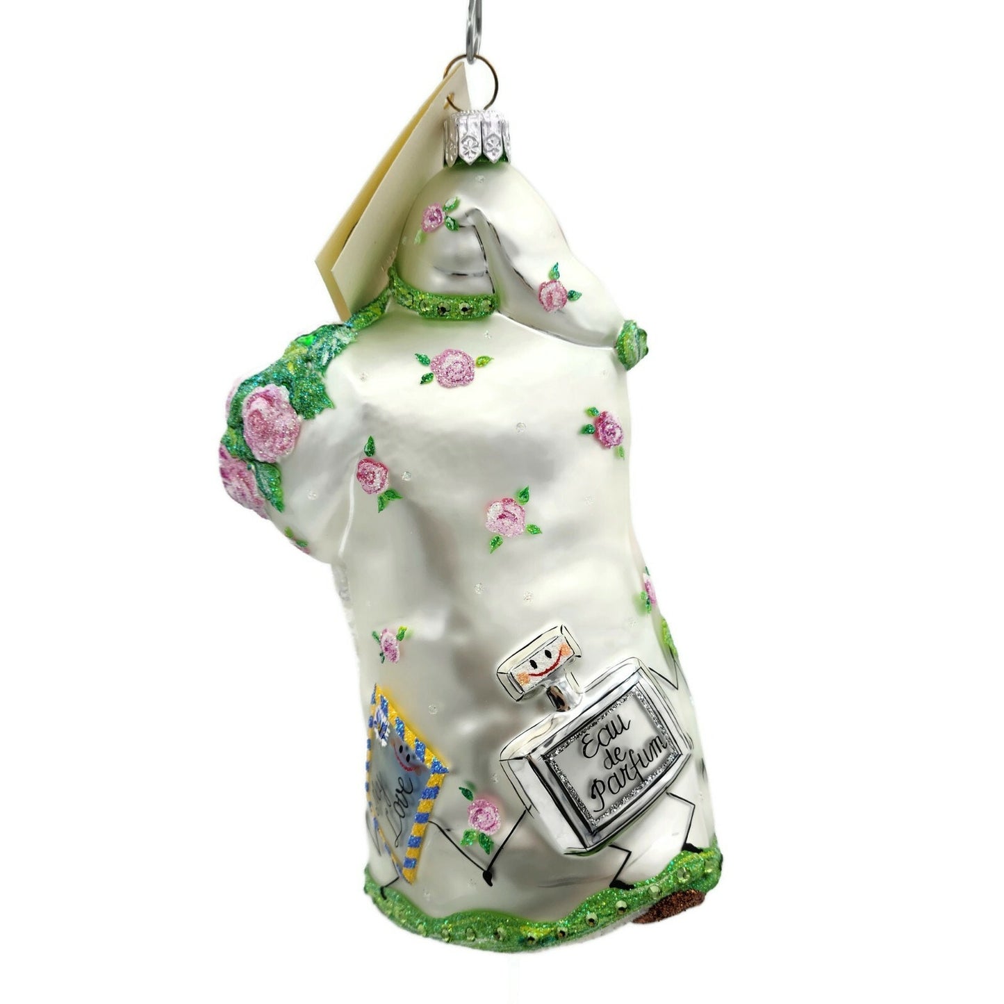 Patricia Breen Oh You Shouldn't Have Pearl Santa Spring Roses Holiday Ornament