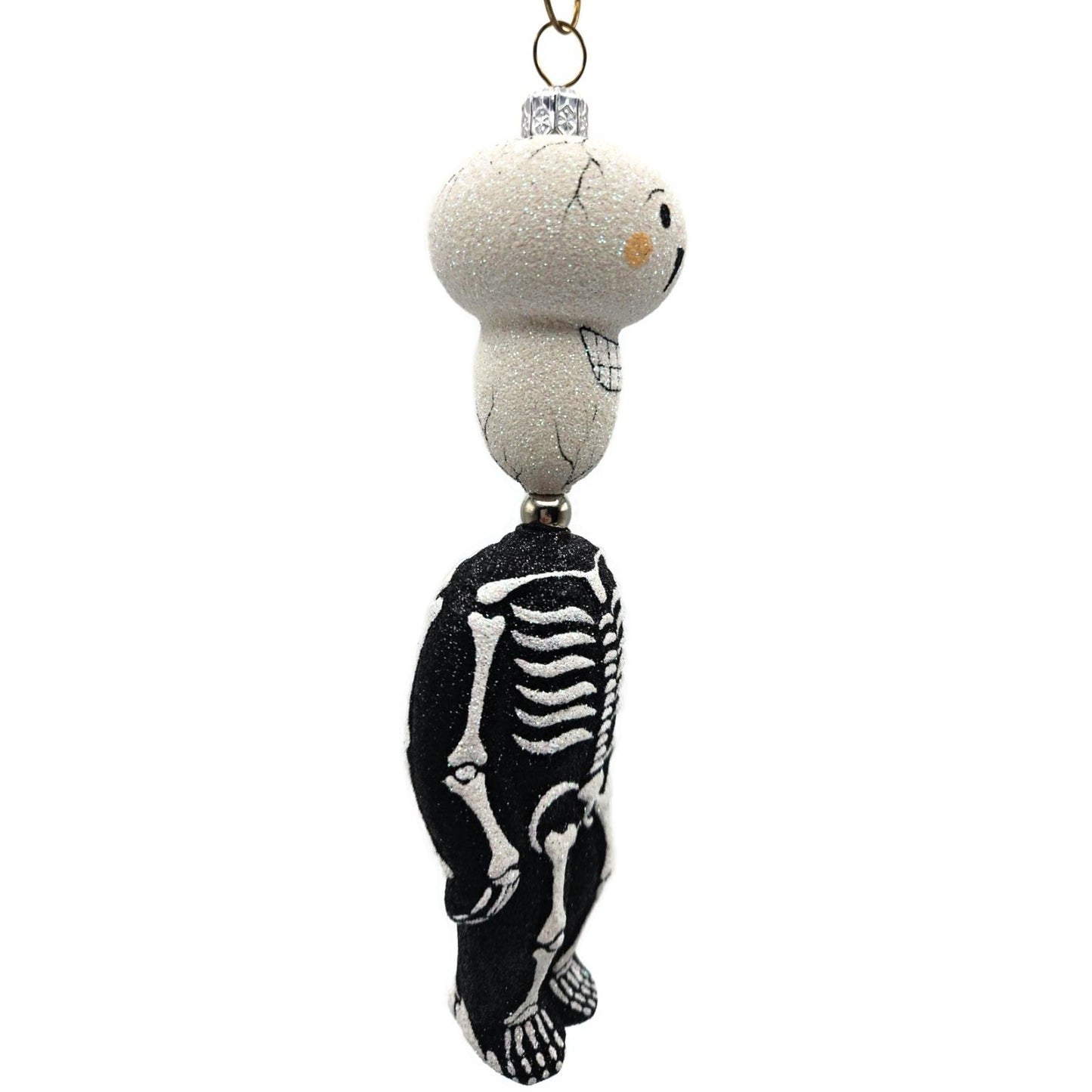 Patricia Breen Kinetic Skelton Black White Skeleton Halloween Christmas Ornament