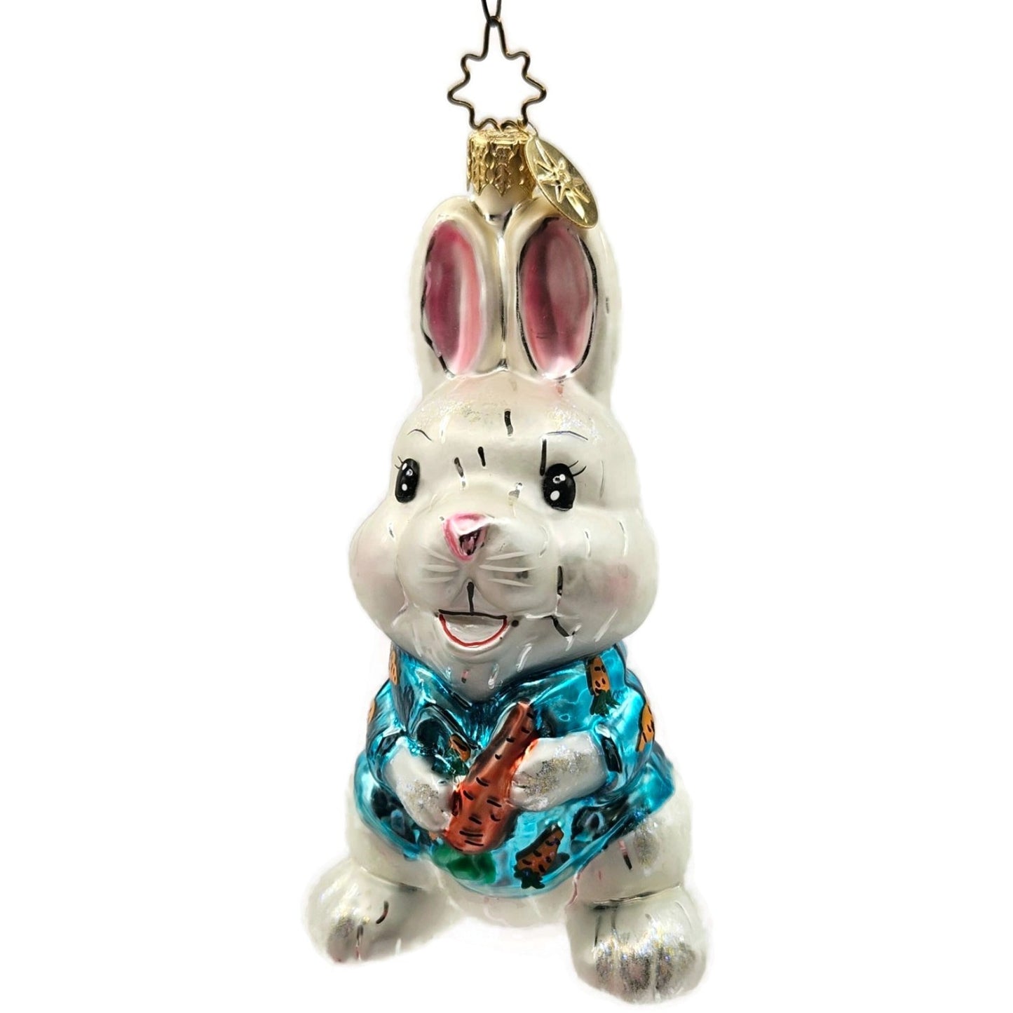 Christopher Radko Chester Easter Bunny Holiday Glass Ornament 1010075