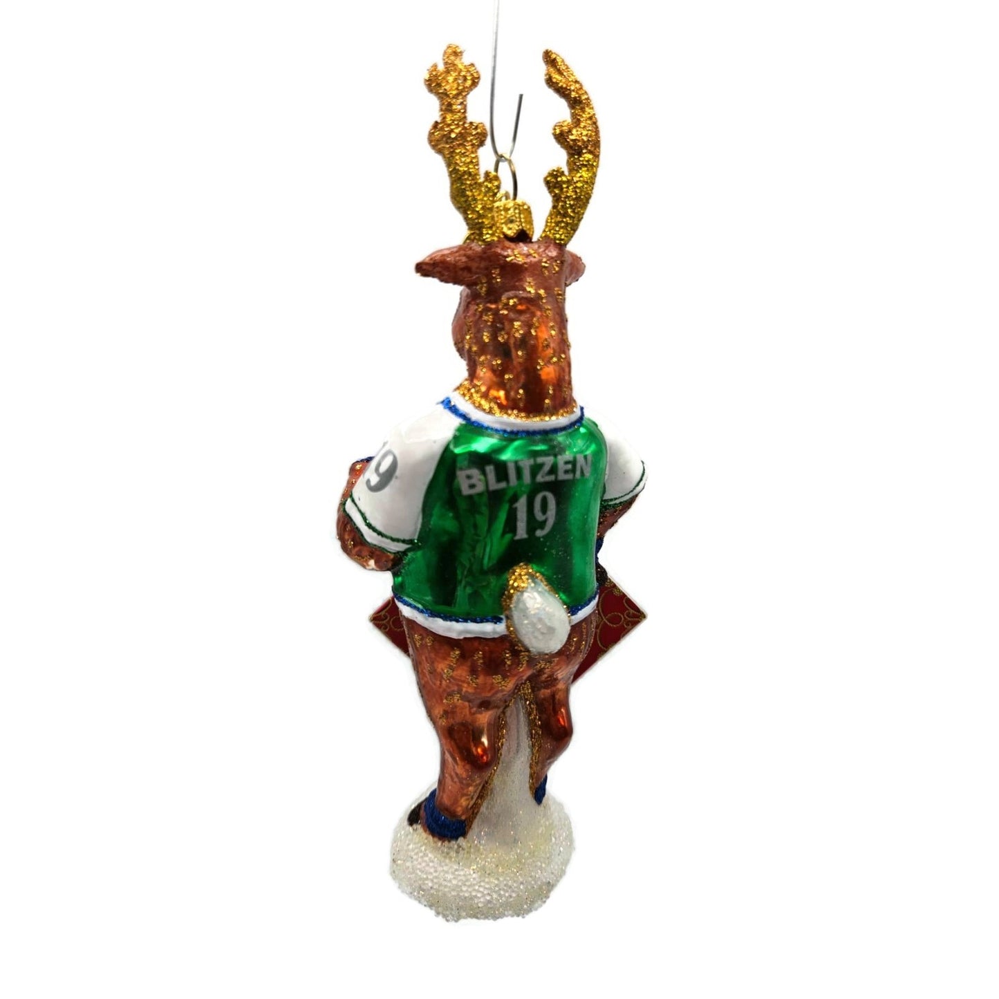 Juliska Country Estate Reindeer Games Blitzen Football Christmas Tree Ornament