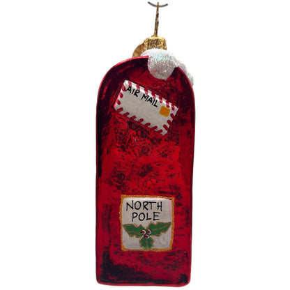 Christopher Radko Post Haste Red Mail Box Christmas Tree Ornament 1012459
