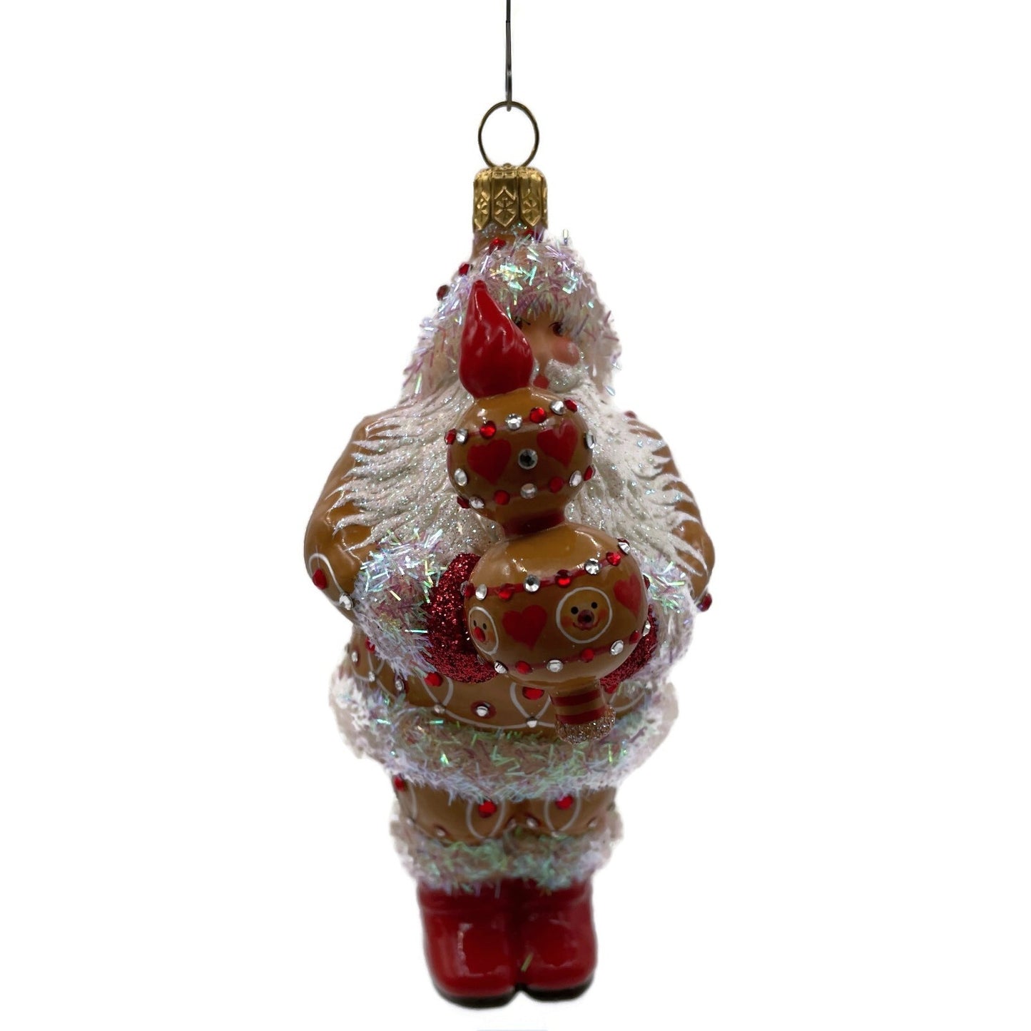 Patricia Breen Crowning Glory Gingerbread Santa Claus Christmas Tree Ornament