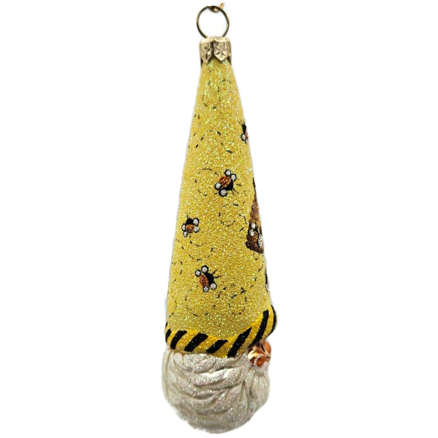 Patricia Breen Winter Sage Bee Beeskep Santa Head Spring Christmas Ornament 2655