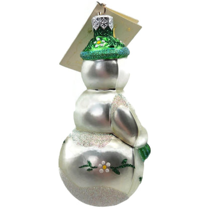 Patricia Breen Strawberry Snowman Flowers Fruit White Christmas Tree Ornament NM