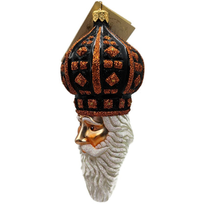Patricia Breen Bijoux Noel Black Orange Santa Halloween Christmas Ornament 2101