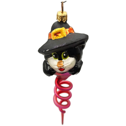 Christopher Radko Spiral Swirl Cat Hat Halloween Christmas Ornament 99-070-0