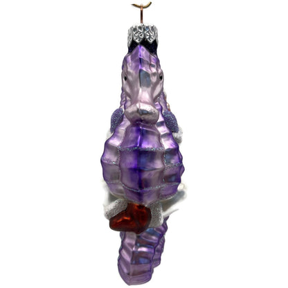 Patricia Breen Hi Ho Santa Purple Pearl Seahorse Nautical Christmas Ornament
