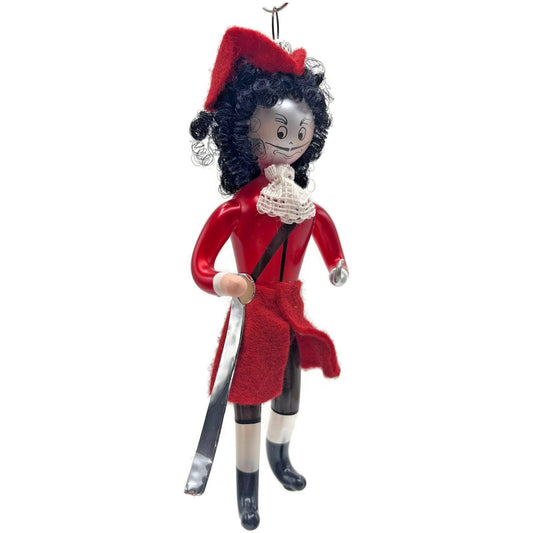 Soffieria De Carlini Captain Hook Italian Red Glass Christmas Tree Ornament
