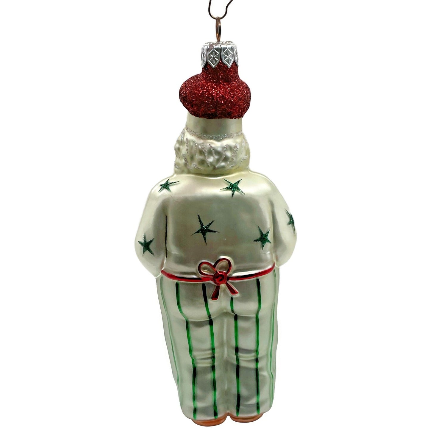 Patricia Breen Sunnyside Up Santa Red Apron Striped Star Christmas Ornament 9841