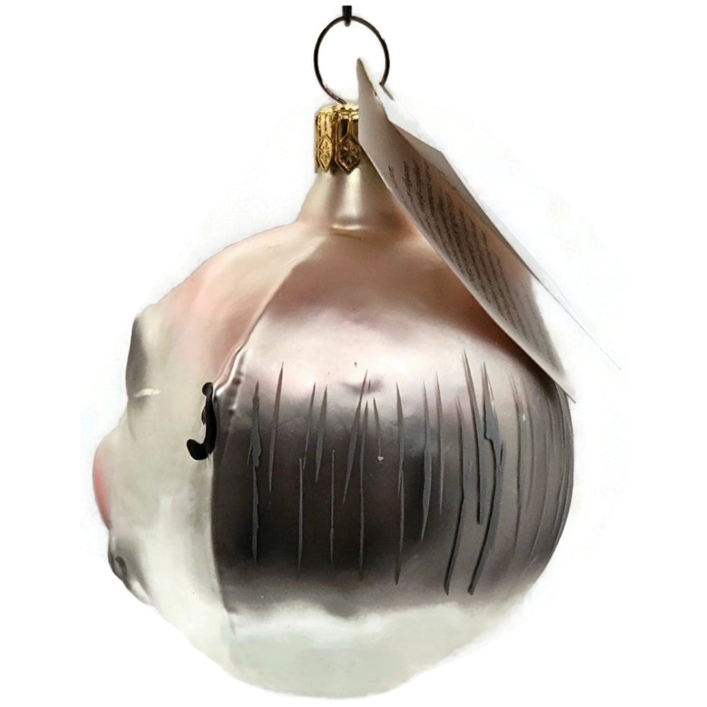 Christopher Radko President Taft Silver German Glass Christmas Tree Ornament