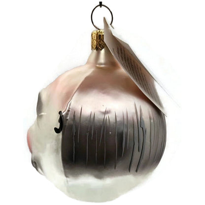 Christopher Radko President Taft Silver German Glass Christmas Tree Ornament