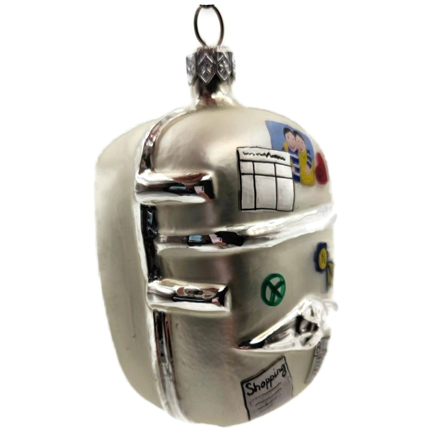 Patricia Breen Grandma Josies Fridge Pearl Heart Ribbon Christmas Tree Ornament