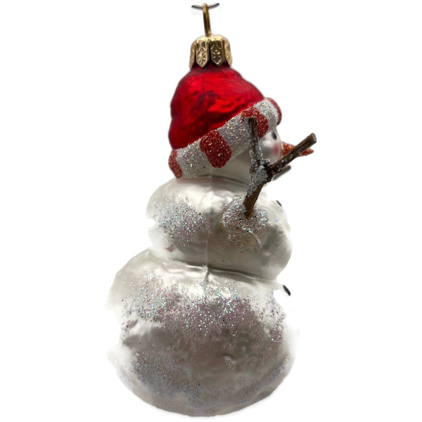 Sikora Weihnachtswelt Snowman With Branches Winter Glass Christmas Tree Ornament