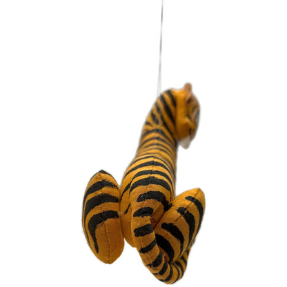 Gladys Boalt Tiger Striped Fabric Handmade Cat Christmas Tree Ornament Signed