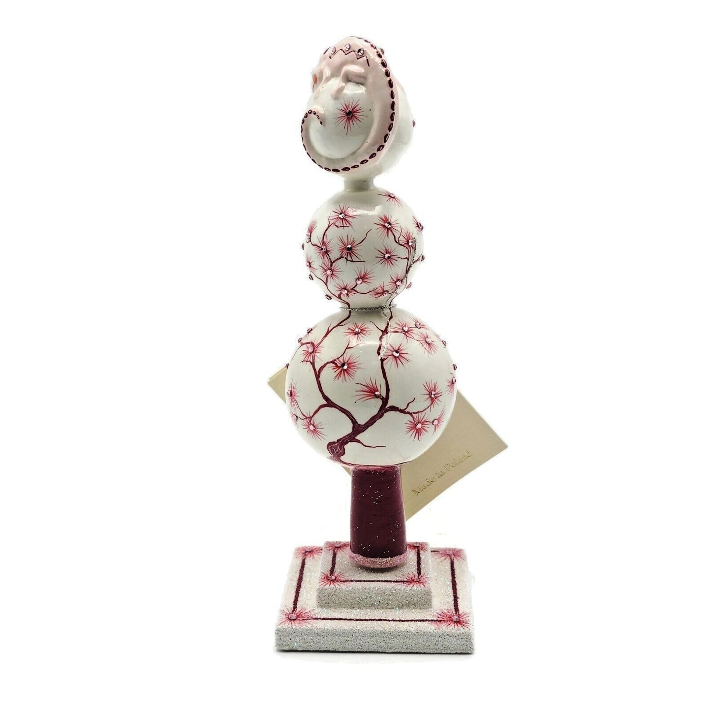 Patricia Breen Mini Chameleon Finial Bordeaux Red Spring Christmas Ornament 2878