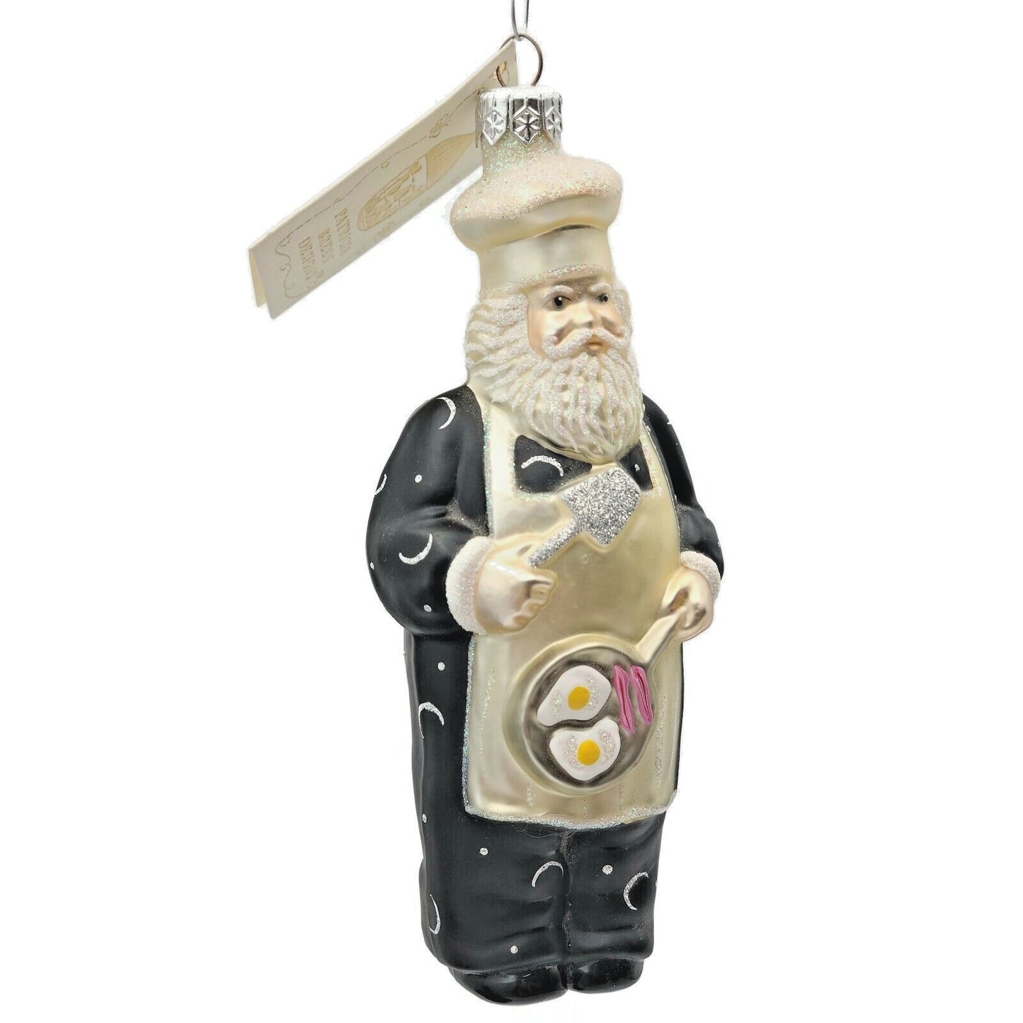 Patricia Breen Sunnyside Up Santa Black Moons Eggs Ham Christmas Ornament 9841
