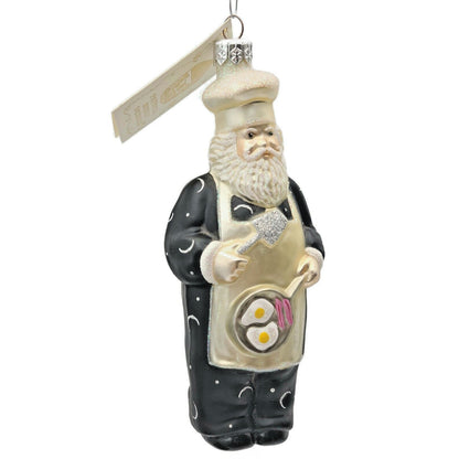 Patricia Breen Sunnyside Up Santa Black Moons Eggs Ham Christmas Ornament 9841