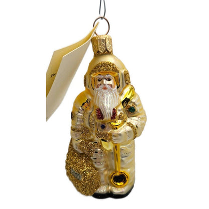 Patricia Breen Miniature Millennium Santa Claus Gold Christmas Tree Ornament