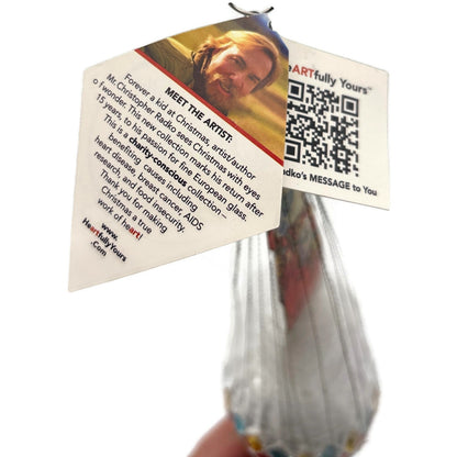 Heartfully Yours Christopher Radko Redbriar Santa Wirewrap Christmas Ornament