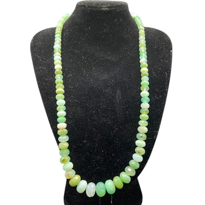 Aqua Rondelle Beaded Necklace Mine Finds By Jay King Chrysoprase Graduated