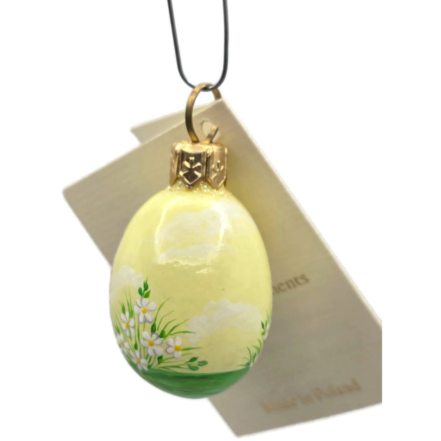 Patricia Breen Miniature Egg Surprise Rex Rides Glass Easter Bunny Tree Ornament