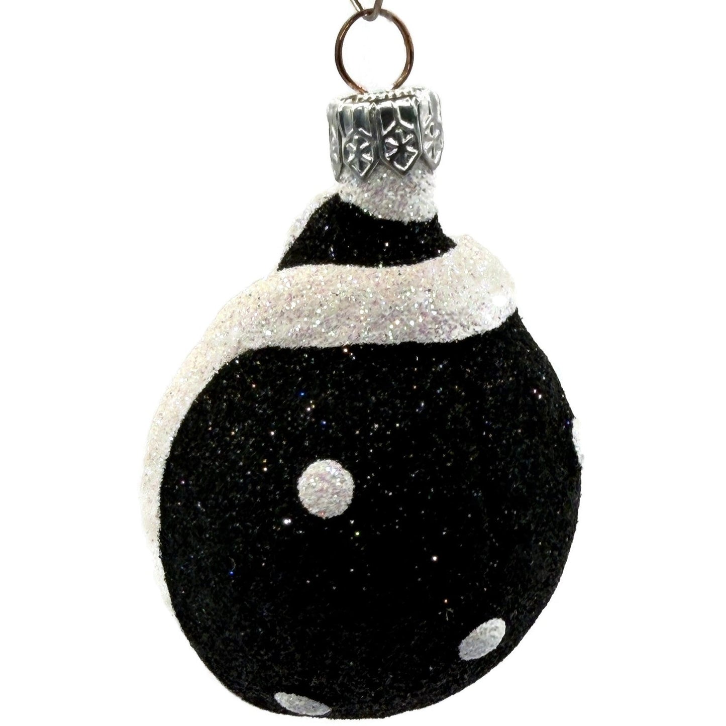 Patricia Breen Santa Ladybug Black Buttons Polka Dots Christmas Ornament 2133
