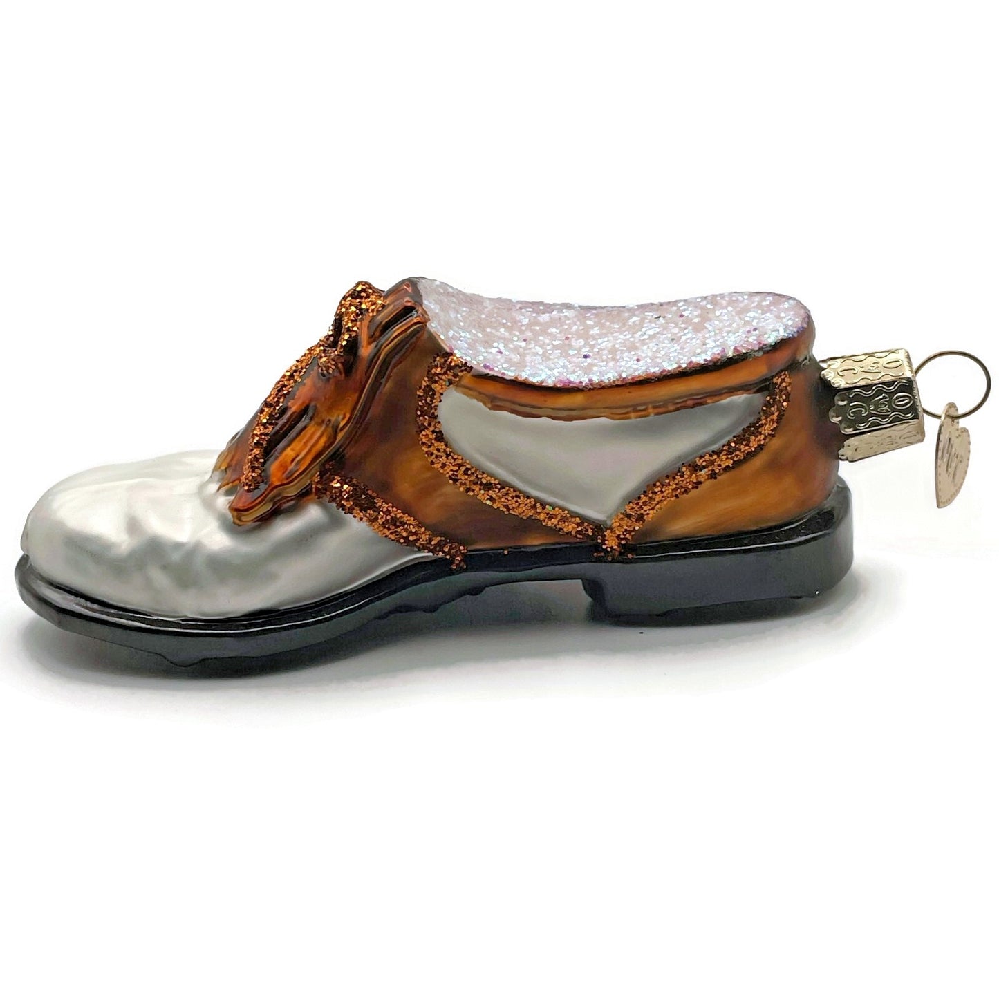 Golf Shoe Ornament Sport Brown Old World Christmas Tree OWC Glass