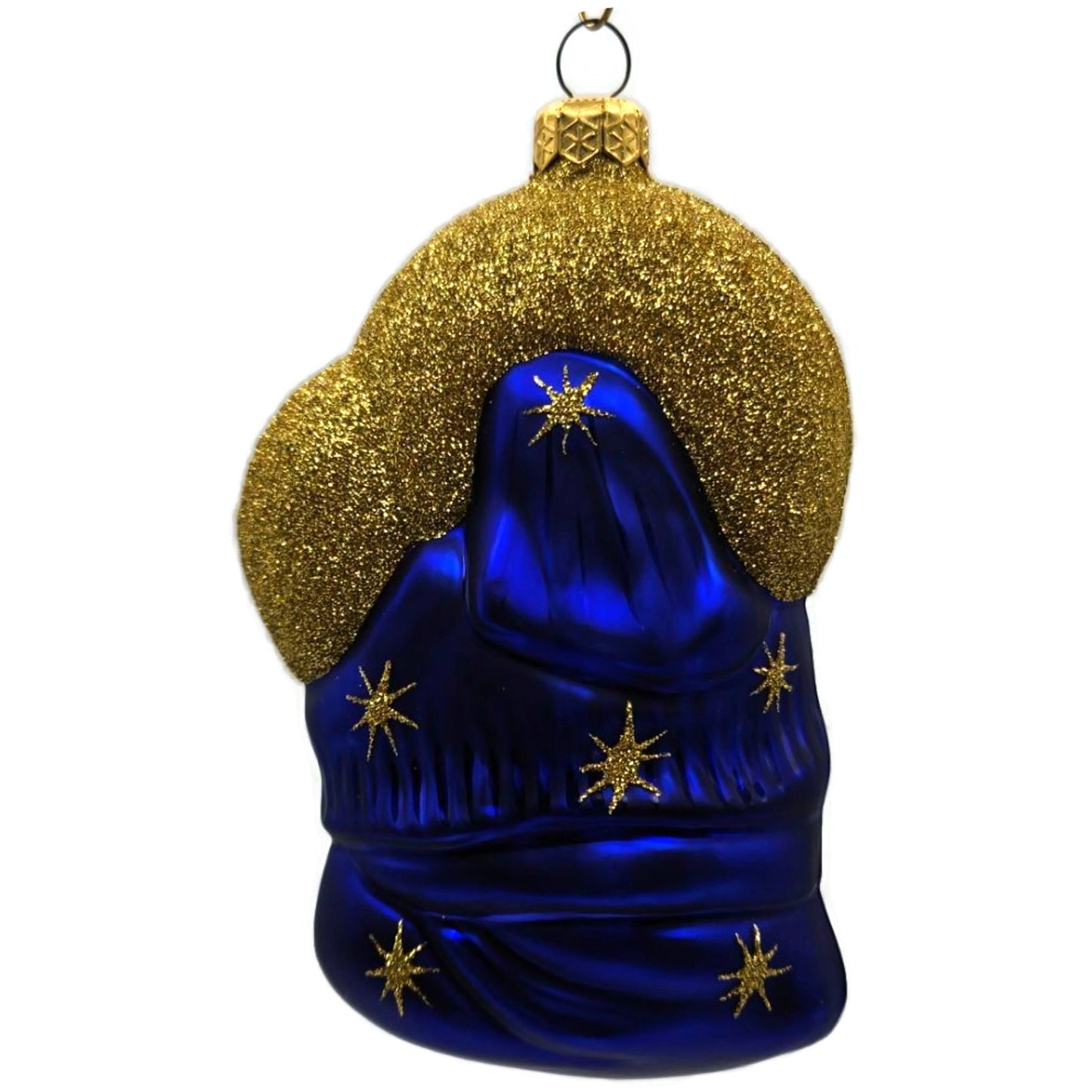 Patricia Breen Madonna of the Night Baby Jesus Blue Gold Star Christmas Ornament