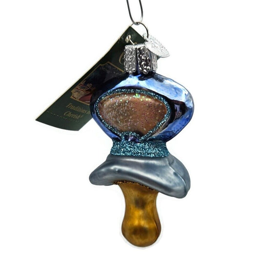 Old World Christmas Pacifier Baby Boy Blown Glass Christmas Tree Ornament OWC