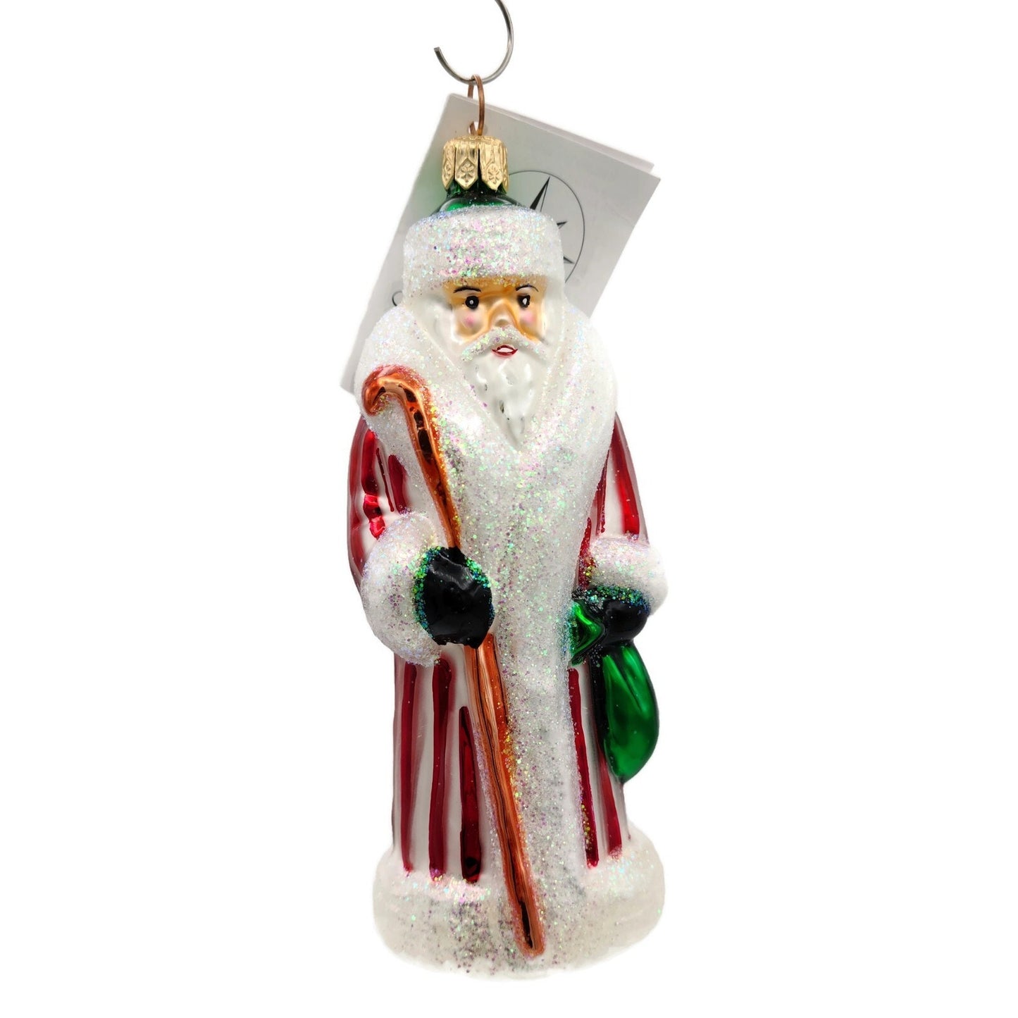 Christopher Radko Mini Russian Striped Santa Claus Christmas Ornament 98-170-0