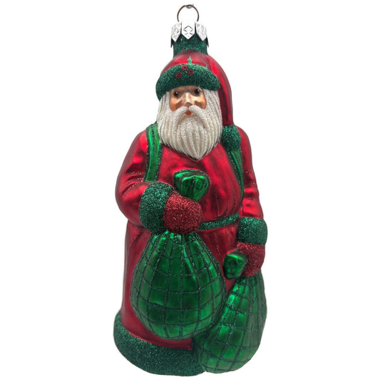 Patricia Breen Laden With Love Red Green Santa Claus Christmas Tree Ornament