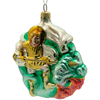 Patricia Breen St George And The Dragon Blonde Hair Christmas Tree Ornament Art