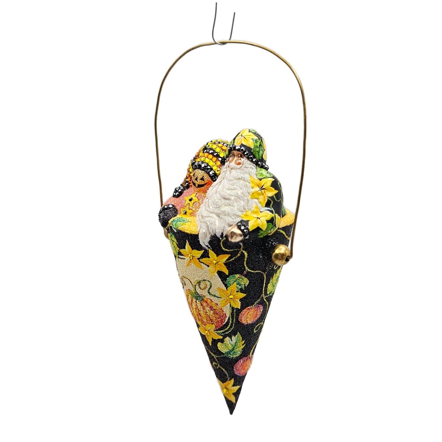 Patricia Breen Victorian Candy Cone Autumnal Pumpkins Fall Christmas Ornament