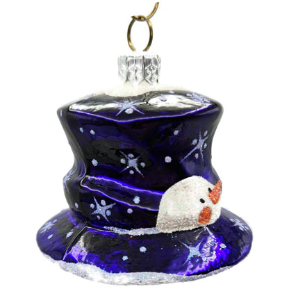 Patricia Breen Catz Hatz Purple Snowman Hat Christmas Ornament CATZ 2570GIFT