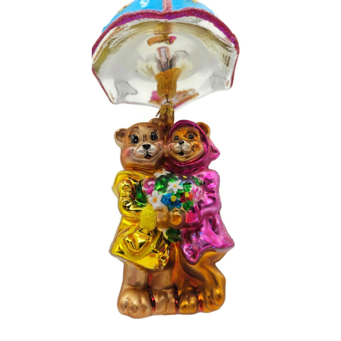 Christopher Radko Shower Me With Love Bears Christmas Tree Ornament 02-0499-0
