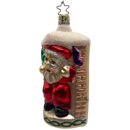 Old World Christmas 1996 Santas Visit German Glass Ornament Signed EM Merck