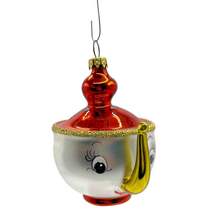 Christopher Radko Tea And Sympathy Italian Glass Christmas Tree Ornament